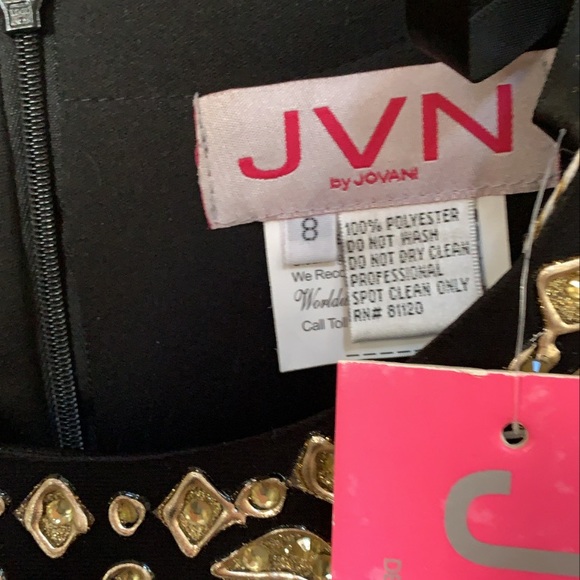Mini black/gold embellished Jovani dress - Picture 7 of 12